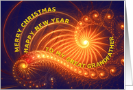 Merry Christmas to great Grandfather, modern design card