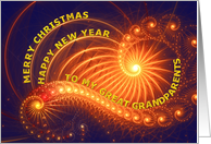 Merry Christmas to great Grandparents, modern design card