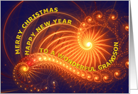 Merry Christmas to grandson modern design card
