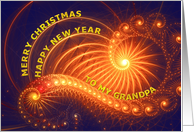 Merry Christmas to grandpa, modern design card