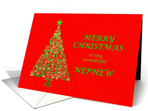 Nephew, an Abstract Christmas Tree card (514358)