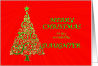 Daughter, an Abstract Christmas Tree card