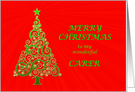 Carer, an Abstract Christmas Tree card