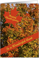 Aunt Thanksgiving card