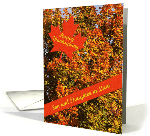 Son and Daughter-in-law Thanksgiving card (516374)
