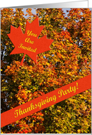 Thanksgiving Party Invitation card