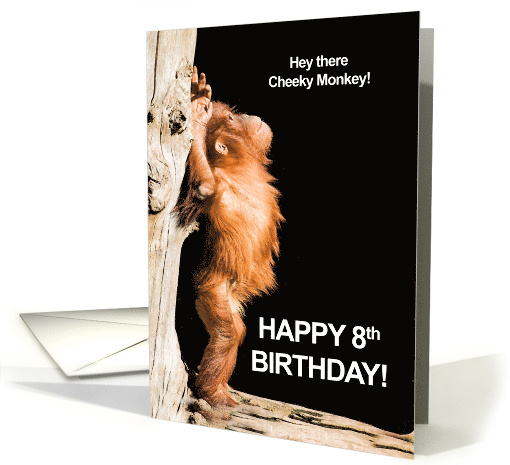 8th Birthday for a Cheeky Monkey card (523712)