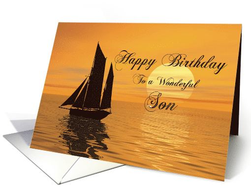 Son Birthday Yacht card (525976)