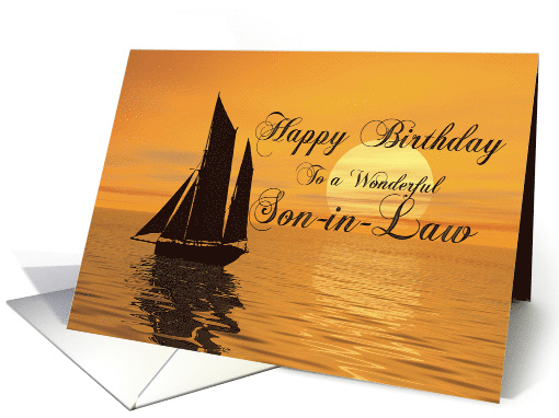 Son-in-law Birthday Yacht card (525989)