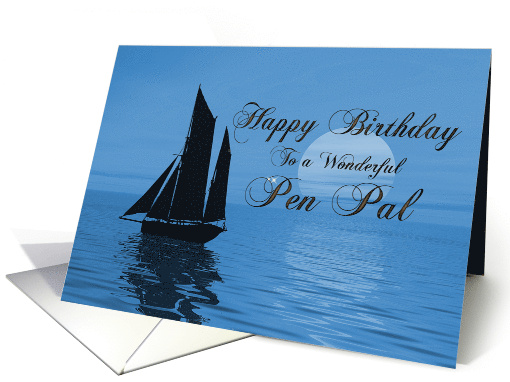 Pen Pal Birthday Yacht card (526104)