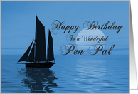 Pen Pal Birthday Yacht card