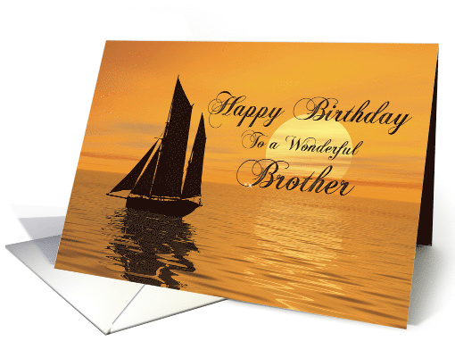Brother Birthday Yacht card (526121)