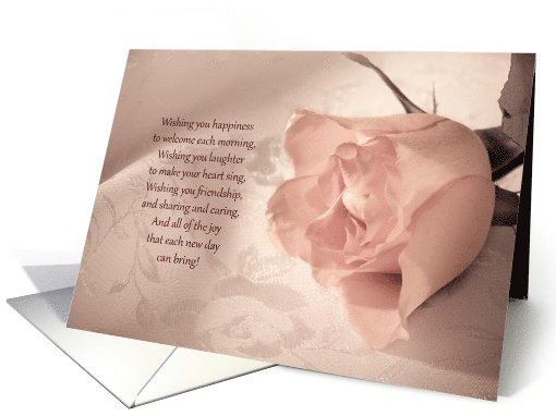 Thinking of You, Pink Rose card (529554)