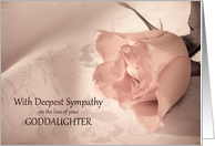 Sympathy Loss of Goddaughter, Pink Rose card