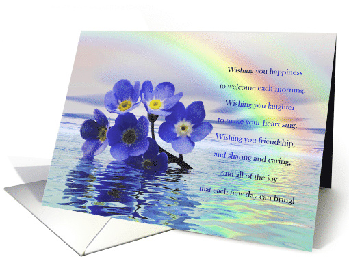 Any Occasion blank card, Floating Flowers card (530676)