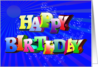 Birthday card with bubbles card