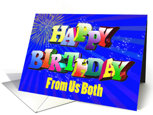 Birthday with Bubbles From Us Both card (537704)