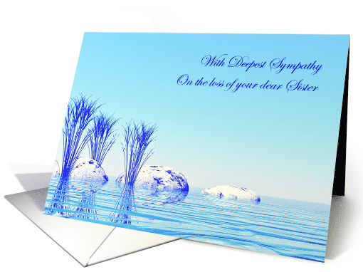 Sympathy Loss of Sister Blue Spa card (553793)