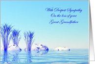 Sympathy Loss of Great Grandfather Blue Spa card