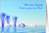 Sympathy Loss of Friend Blue Spa card