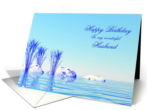 Husband Birthday Blue Spa card (558152)