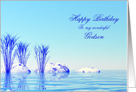 Godson Birthday Blue Spa card