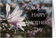 For both my mothers a Mother’s Day card with magnolias card