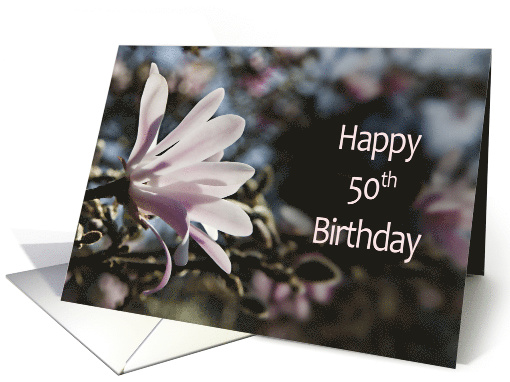 50th Birthday, with Magnolia card (611493)