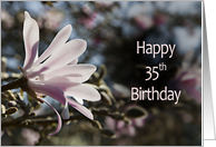 35th Birthday, with Magnolia card