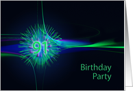 91st Birthday Party Invitation card