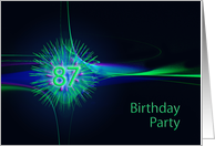 87th Birthday Party Invitation card