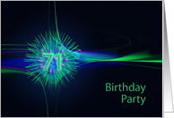 71st Birthday Party Invitation card