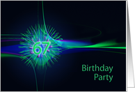 67th Birthday Party Invitation card