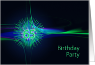 65th Birthday Party Invitation card