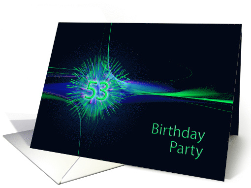 53rd Birthday Party Invitation card (614587)
