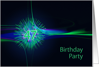 47th Birthday Party Invitation card