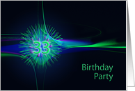 33rd Birthday Party Invitation card