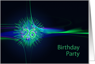 26th Birthday Party Invitation card