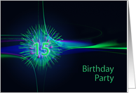 15th Birthday Party Invitation card