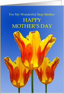 For my Step-Mother, a Mother’s Day with Tulips Full of Sunshine card