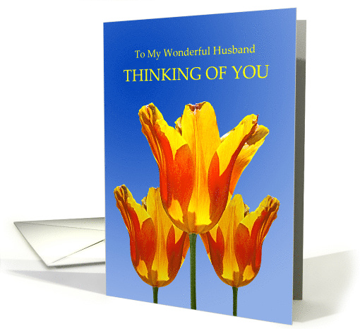 Thinking of You, Husband, with Tulips Full of Sunshine card (619406)