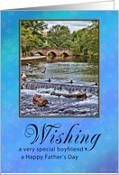 Happy Father’s Day for Boyfriend, River Scene card