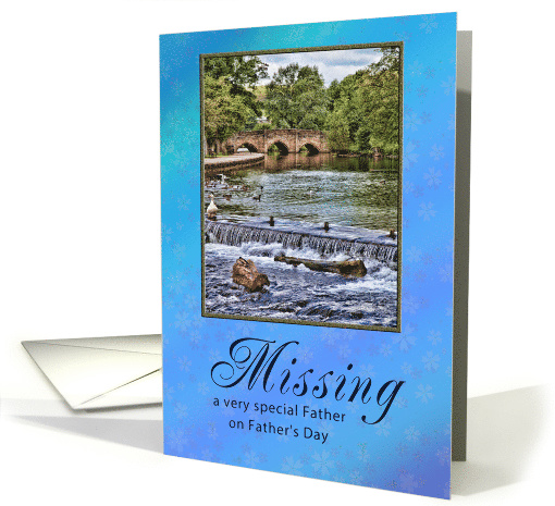 Missing Father on Father's Day, River Scene card (623618)