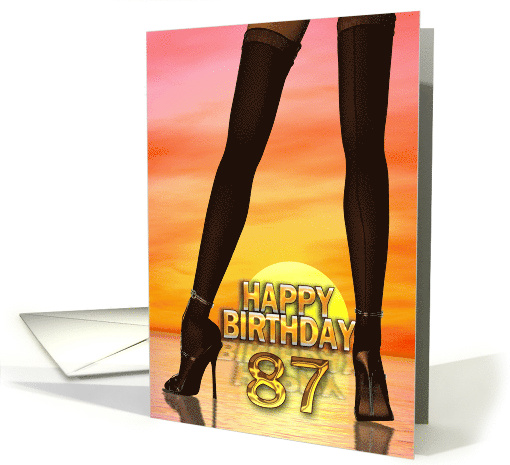 87th Birthday Sexy Legs card (643655)