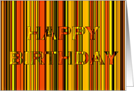 Stripy Happy Birthday! card