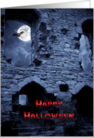 Happy Halloween in a Haunted Castle card