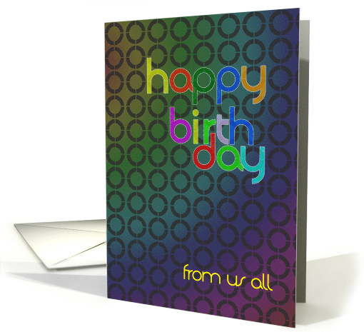 From Us All Abstract Birthday card (695177)