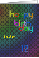 Brother 12 Birthday card