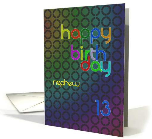 Nephew 13 birthday card (695691)