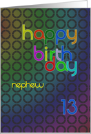 Nephew 13 birthday card